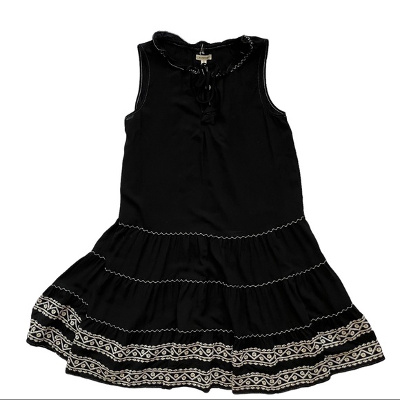 NWT Max Studio Ruffle Sheath Dress w/ Embroidered edge size Small - Picture 2 of 8